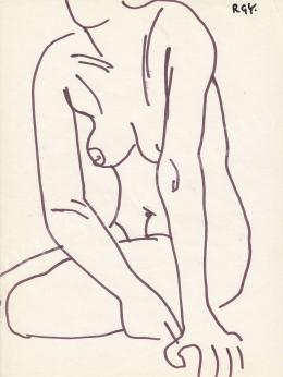  Rózsahegyi, György - Sitting Nude 